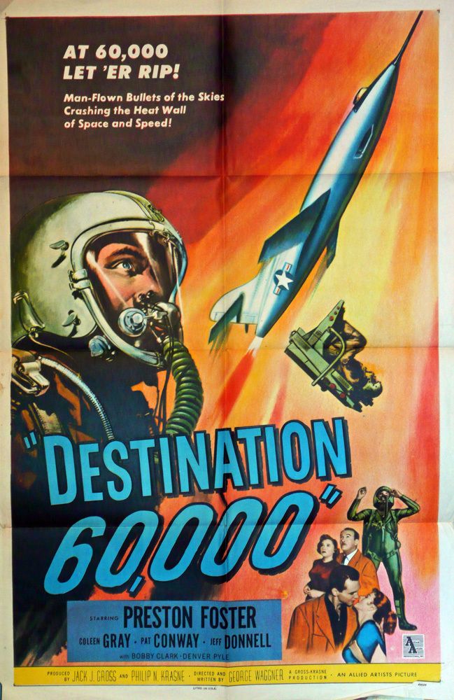 Destination 60,000. Original Us Movie Poster, 1957