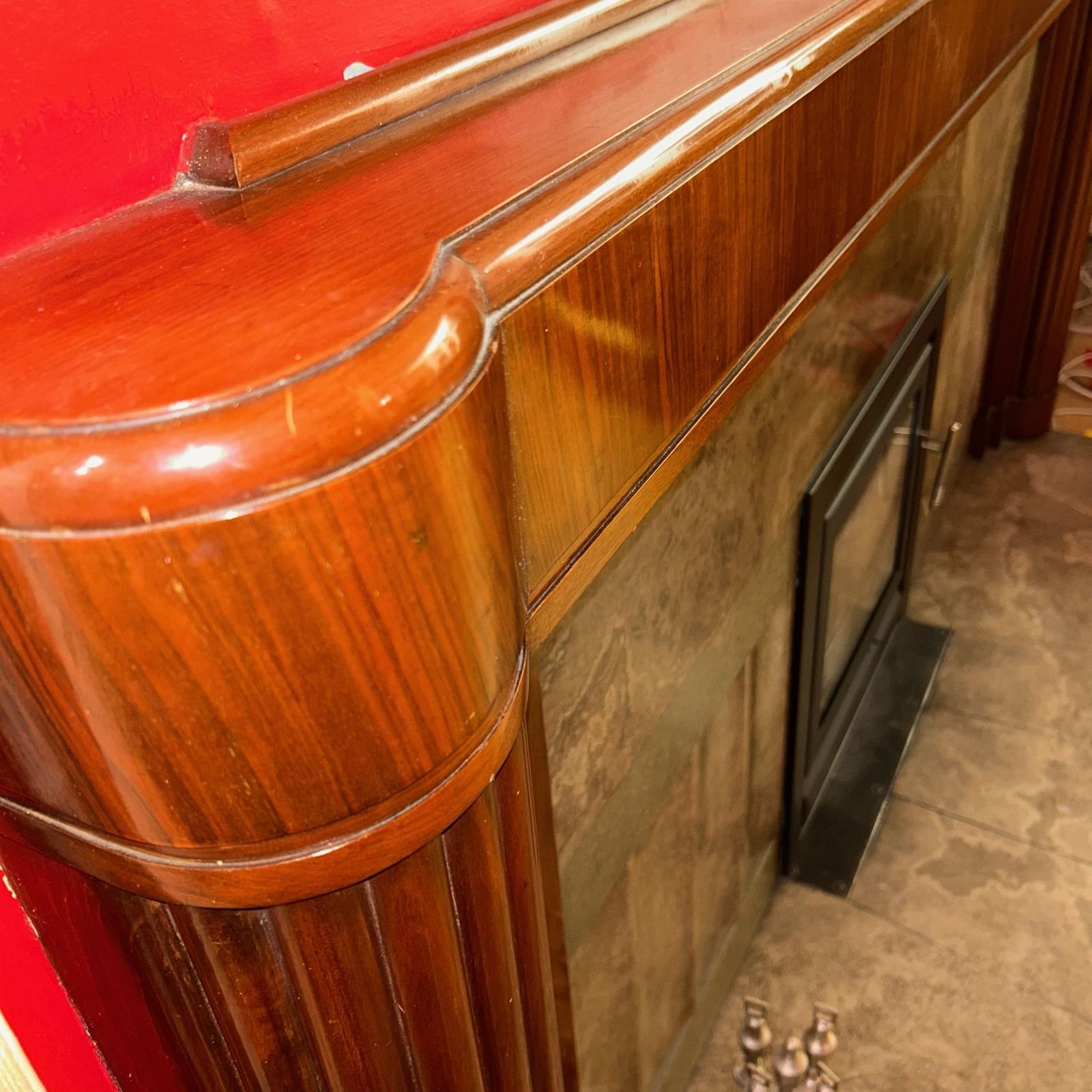 Original Art Deco 1920s Mahogany Fireplace photo for sale