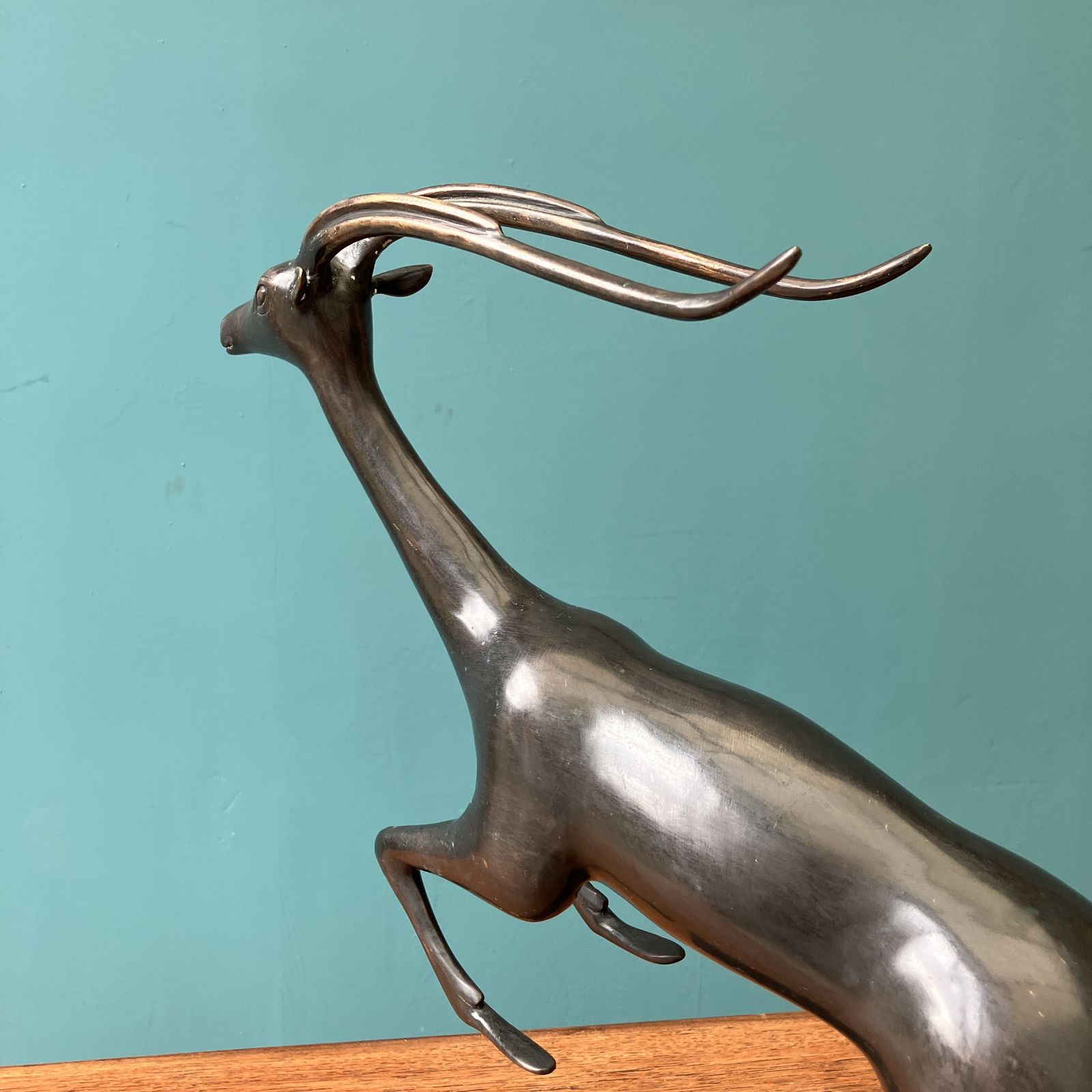 Art Deco Bronze Antelope Figurine Statue Art Sculpture 43cm Tall photo buy