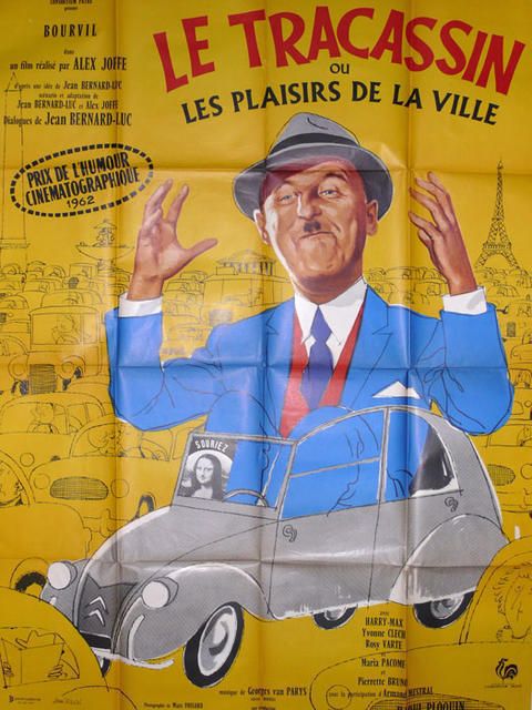 Tracassin, Original French Movie Poster, 1961, Citroen 2 Cv