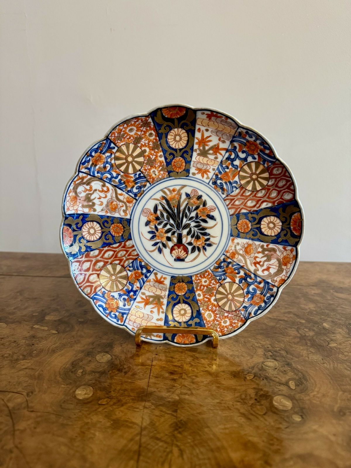 Fine Quality Collection Of Five Unusual Antique Japanese Imari Plates photo furniture