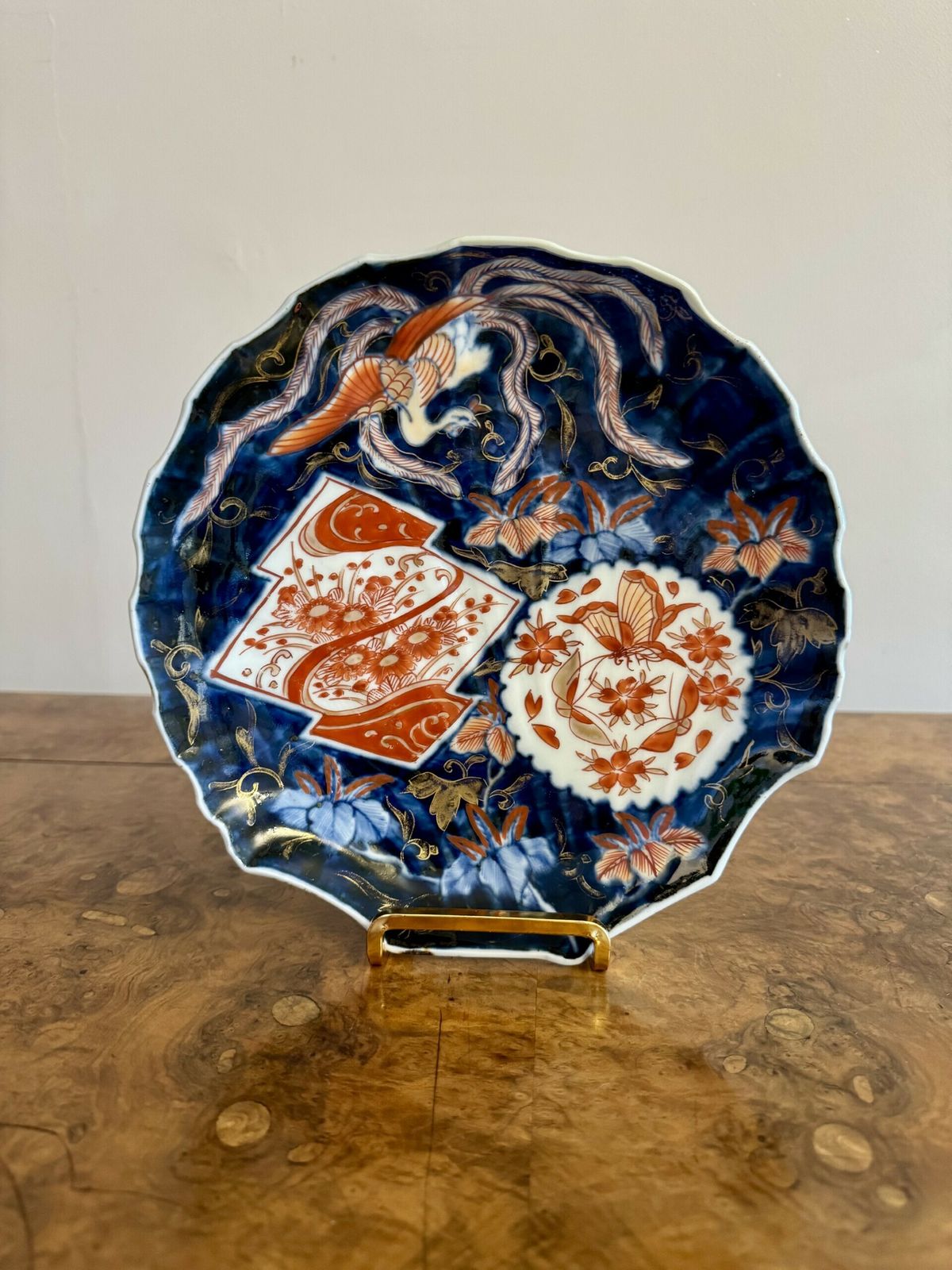 Fine Quality Collection Of Five Unusual Antique Japanese Imari Plates photo for sale