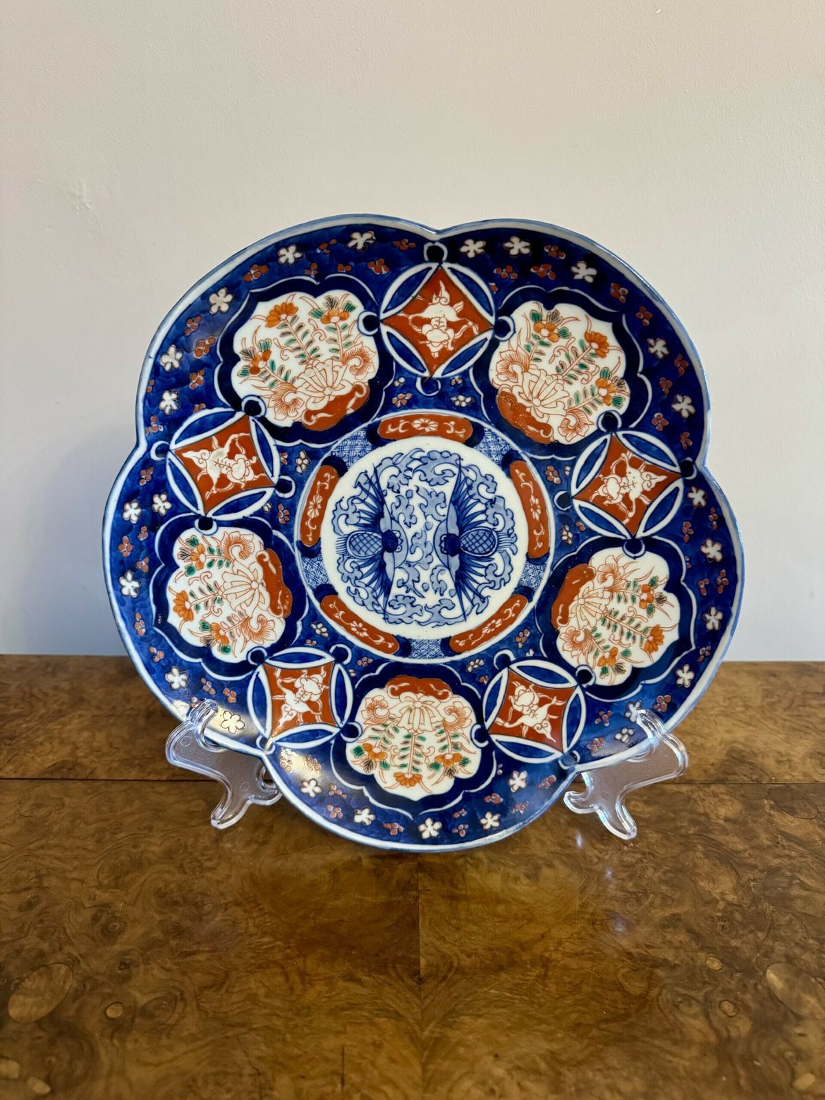 Unusual Shaped Antique Japanese Imari Plate photo for sale