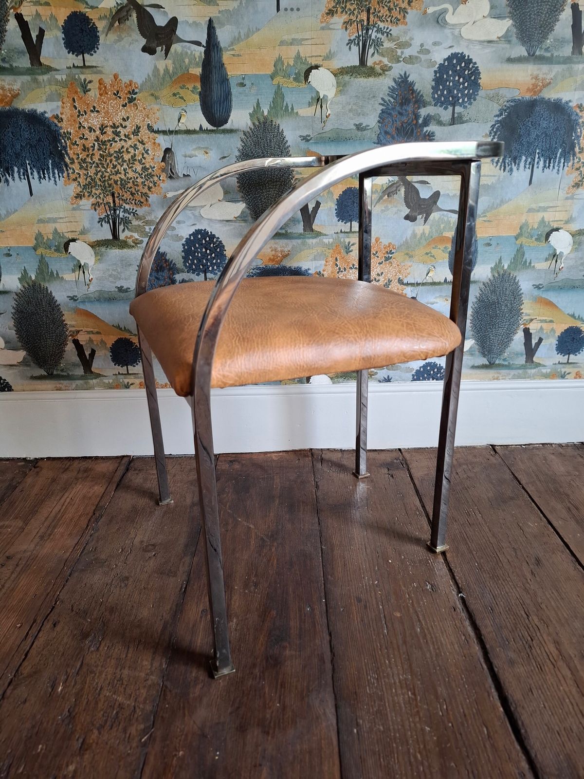 photo for sale 1920s Art Deco  Stainless Steel Chairs