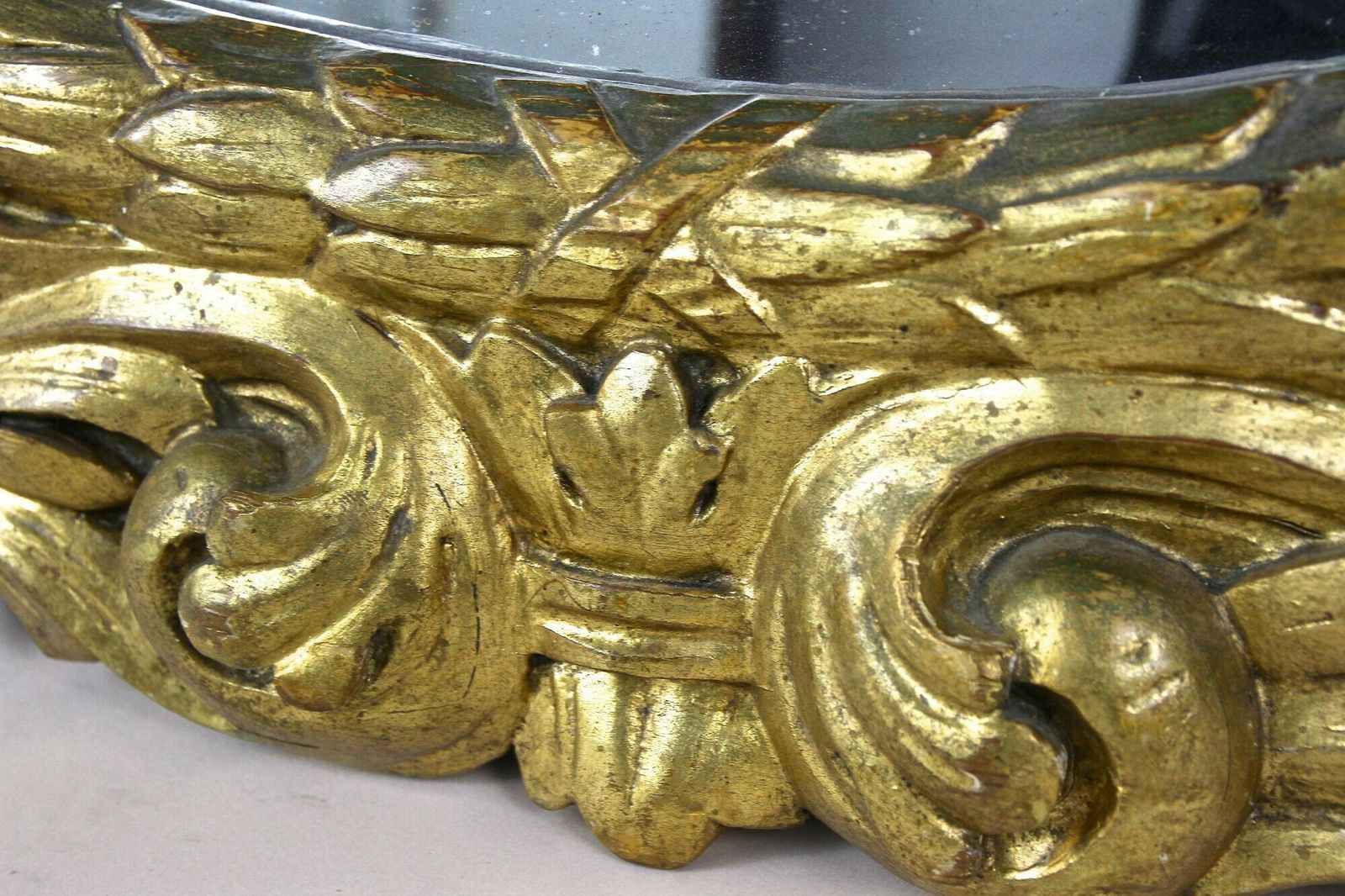 photo for sale 19th Century Oval Gilt Florentine Mirror, Original , At Ca. 1810