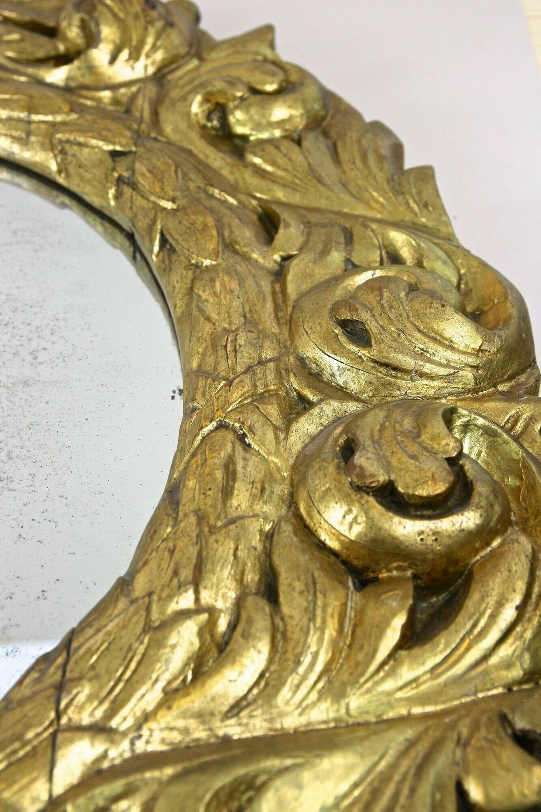 3650.0 19th Century Oval Gilt Florentine Mirror, Original , At Ca. 1810 photo