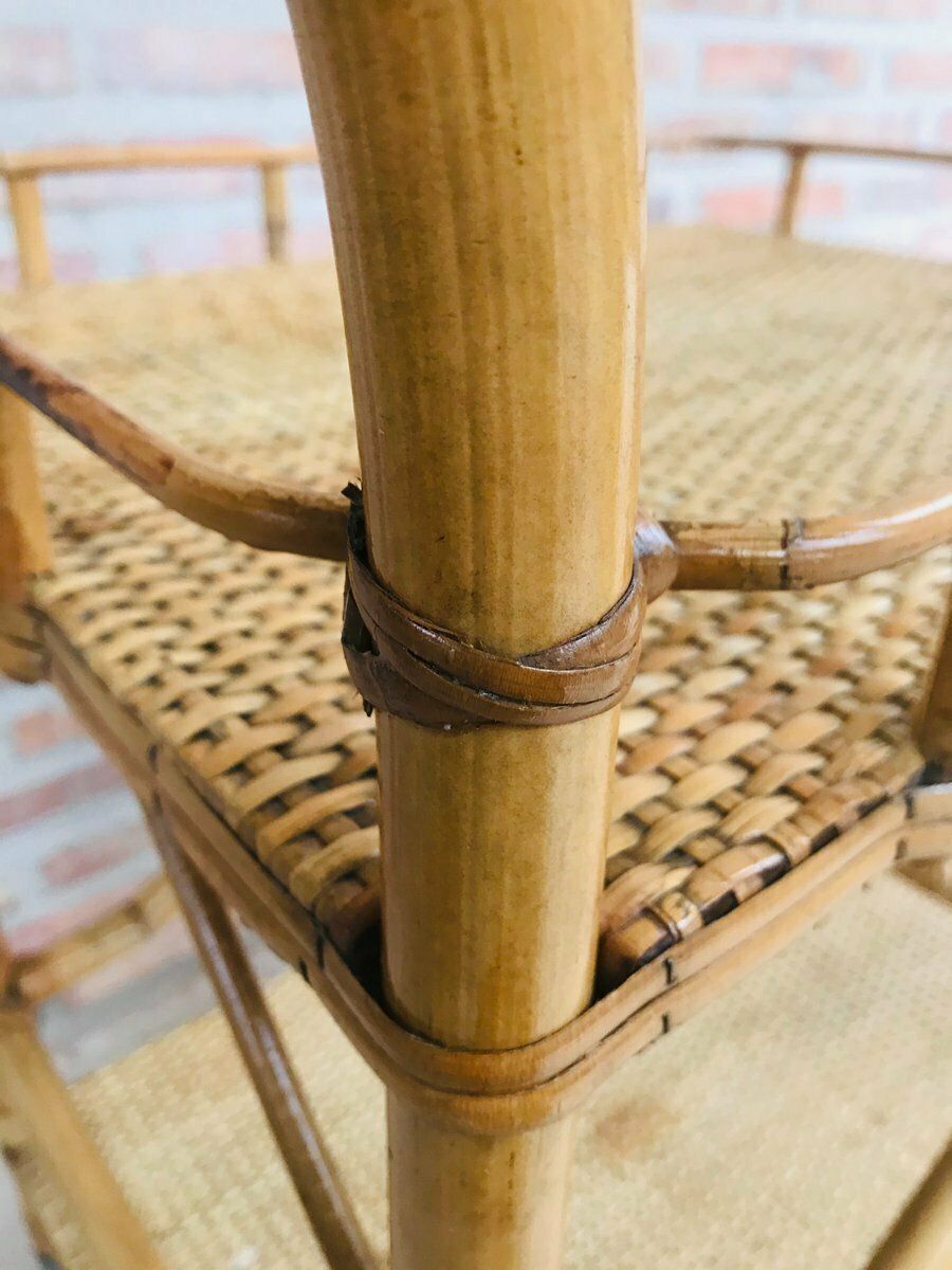Mid Century Modern Bamboo Garden Tea Cart, 1950s photo vinterior