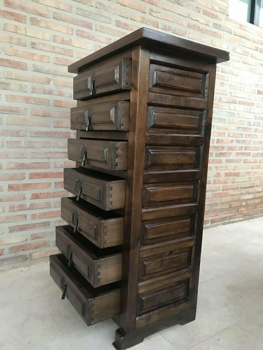 Furniture Antique Spanish Carved Walnut Tuscan Sifonier photo