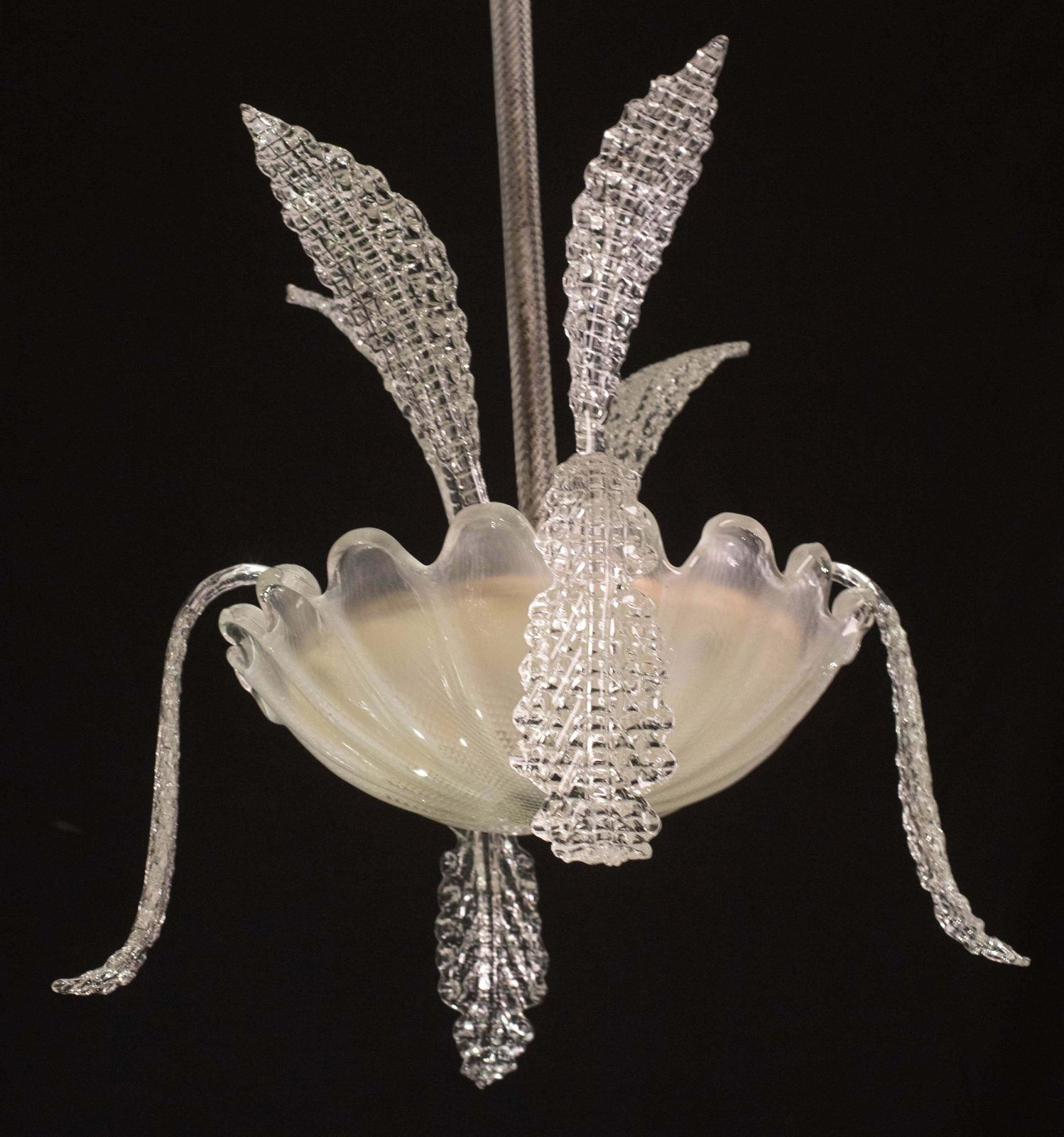 Elegant Art Decò Murano Glass Leaves, 1950s photo vintage