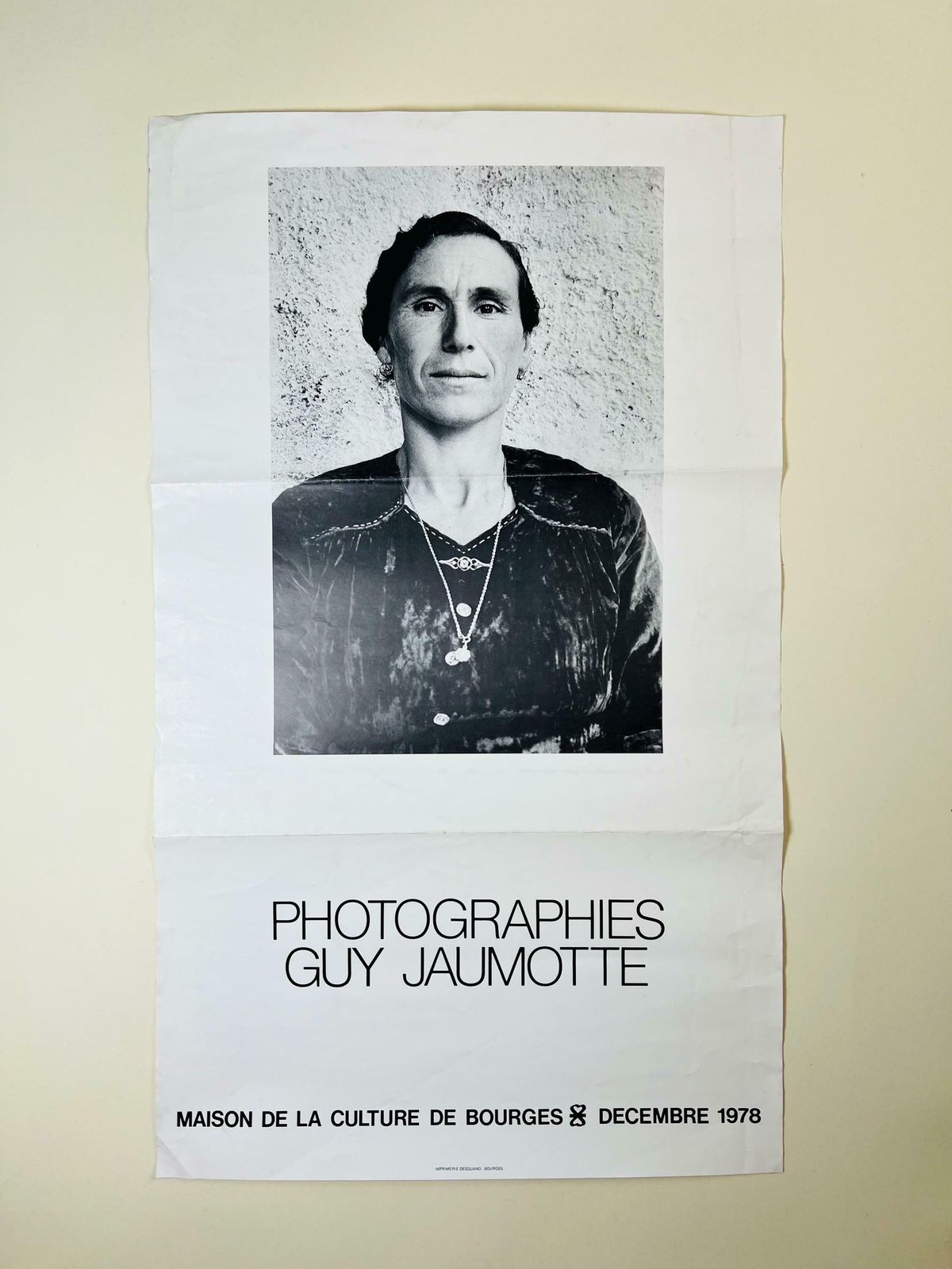 Original Photography Exhibition Poster 1978, Guy Jaumotte Poster Maison De La Culture De Bourges France, Folk Photography photo Art
