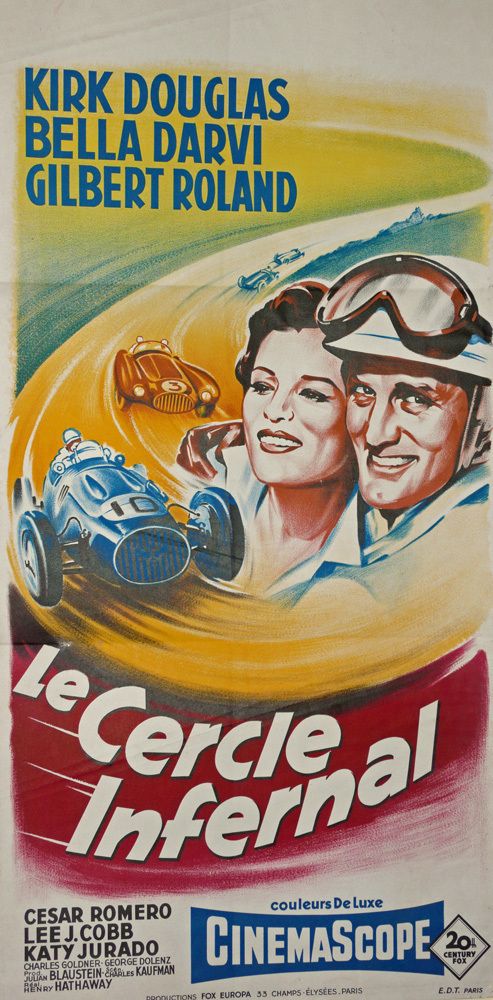 Kirk Douglas – The Racers – Original French Movie Poster, 1955