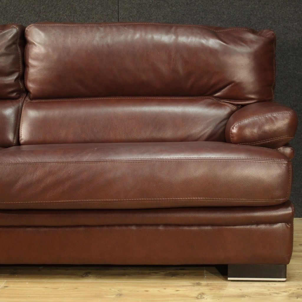Furniture Large Leather Sofa From The 80s photo
