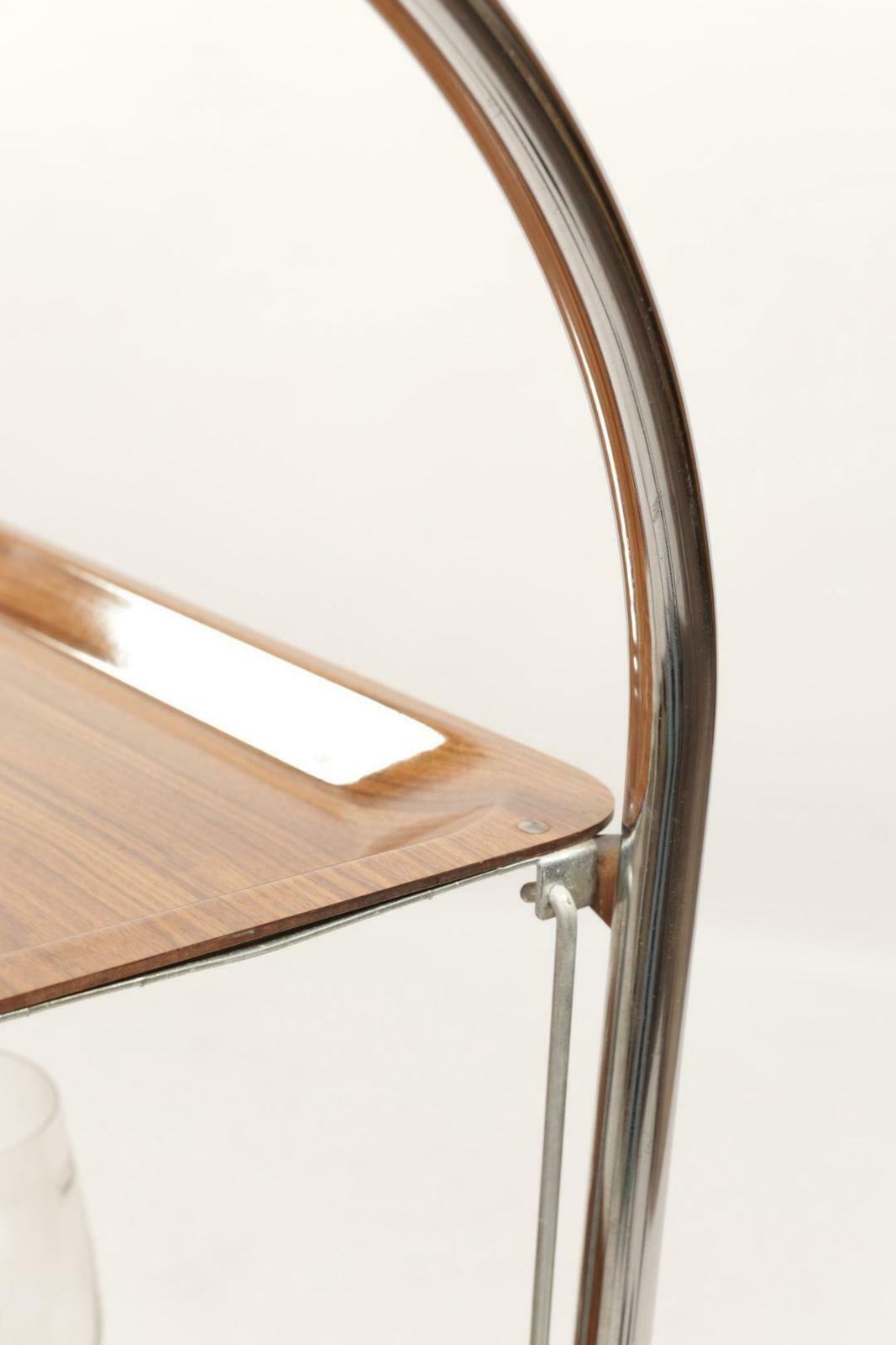 50s/60s Trolley Bar Chromed Rosewood Table Mid Century Design Serving Trolley photo Furniture