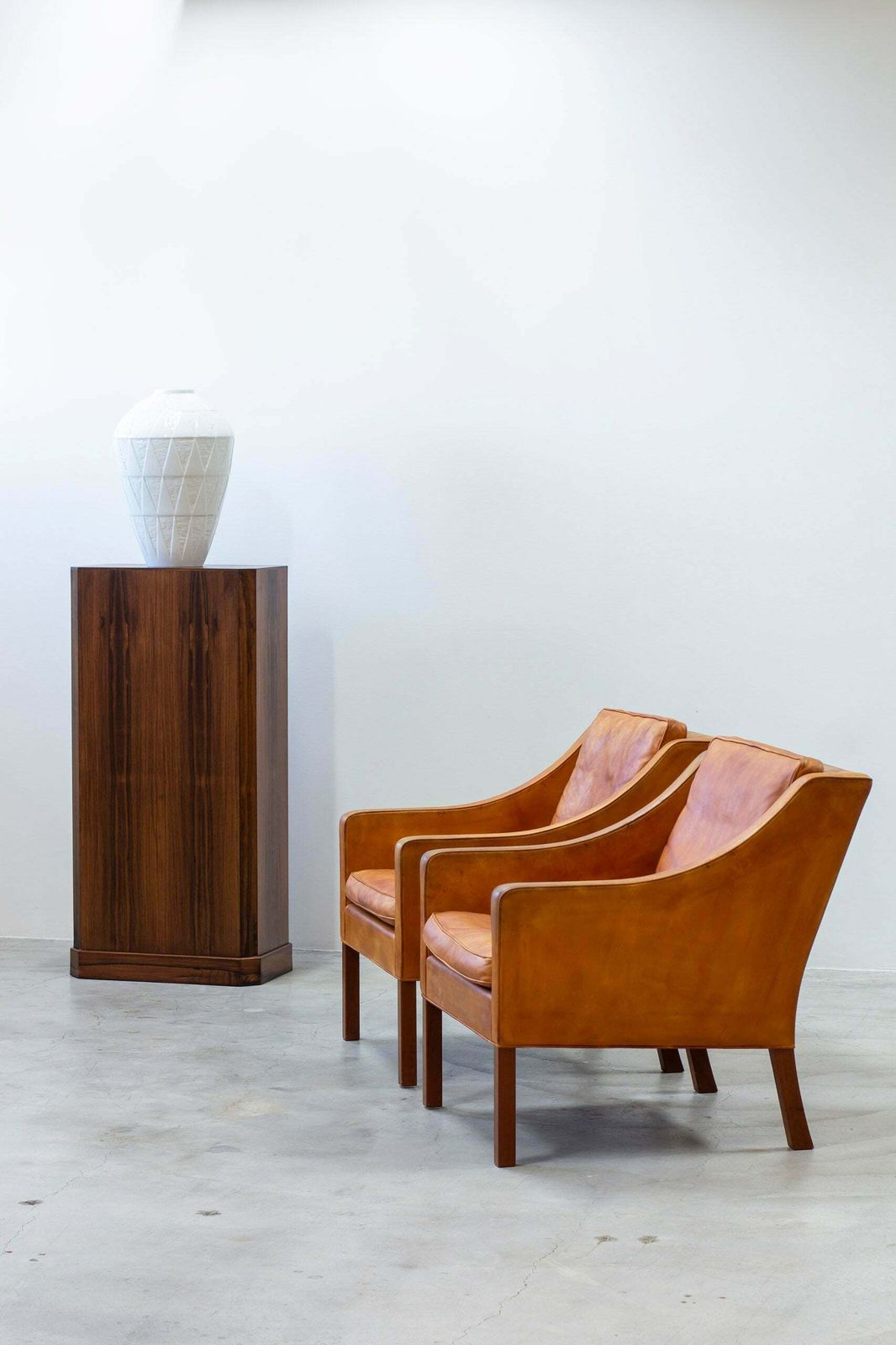Danish Rosewood Piedestal From Ordupgaard Museum photo for sale