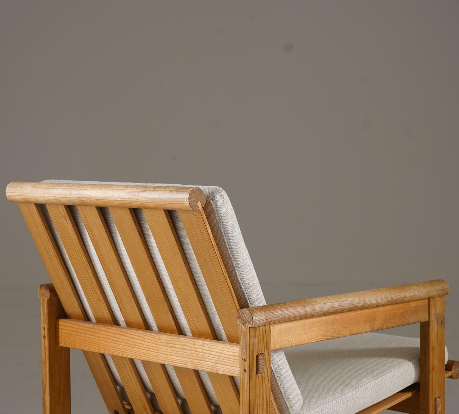 Scandinavian Lounge Chair In Pine, Model "Trybo" By Edvin Helseth, 1960s photo vinterior