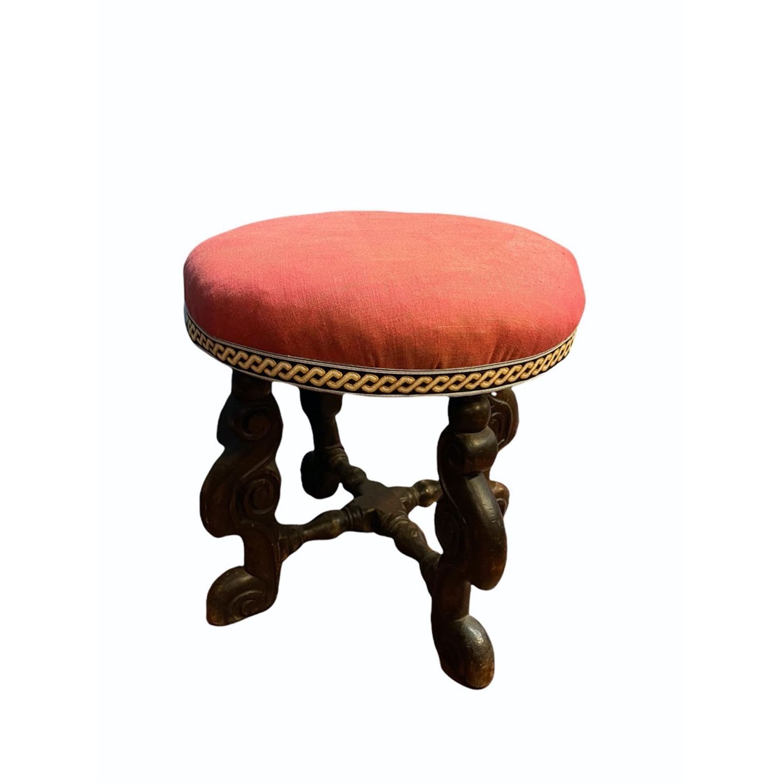 Rare Jacobean Elm Stool, Circa 1680