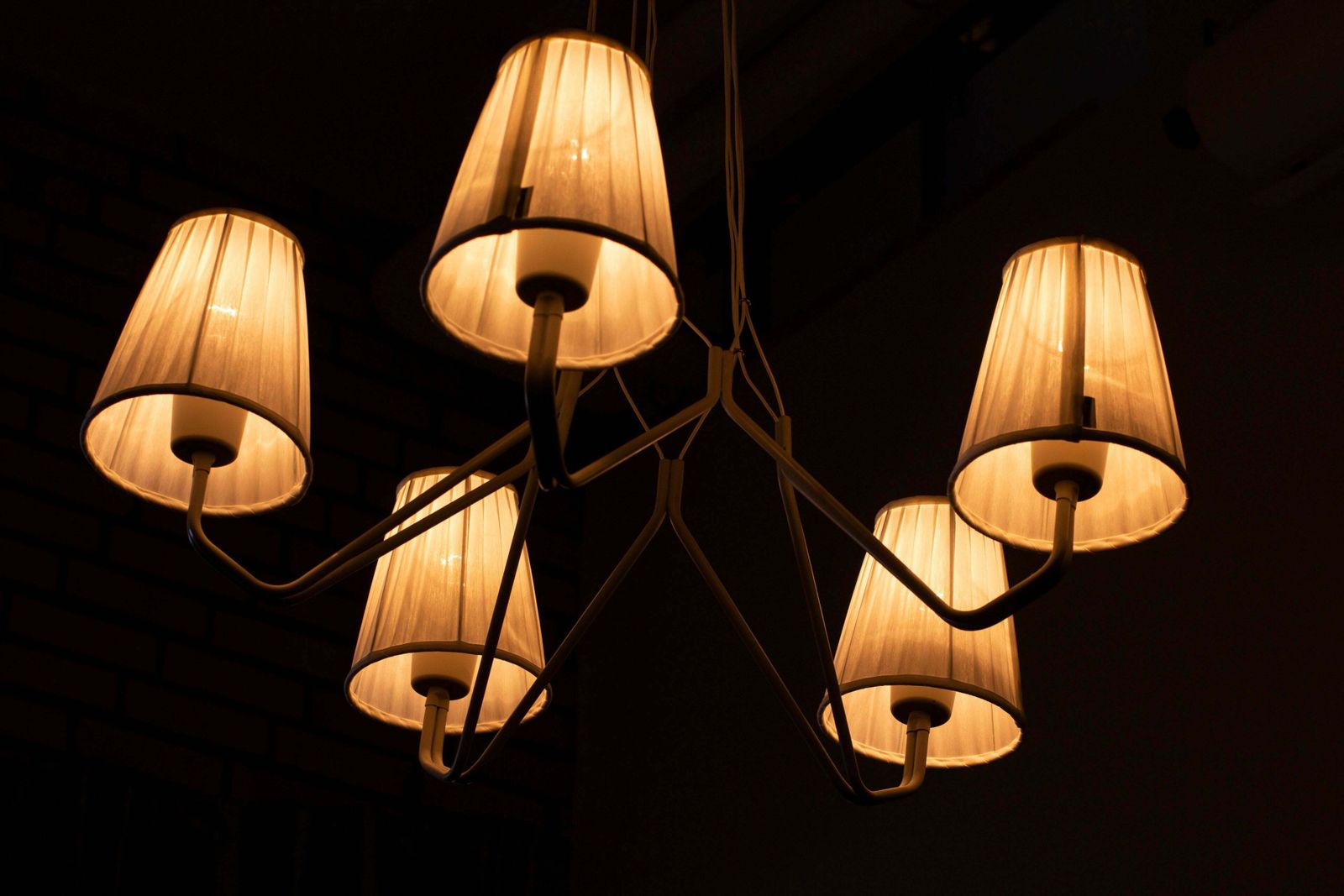 Chandelier By Hans Bergström, 1940s photo vintage