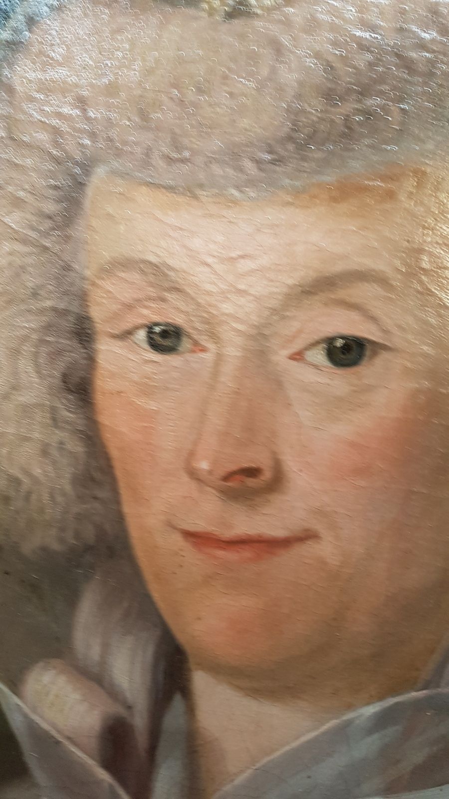 18th Century Oil On Canvas Portrait Of A Woman photo for sale