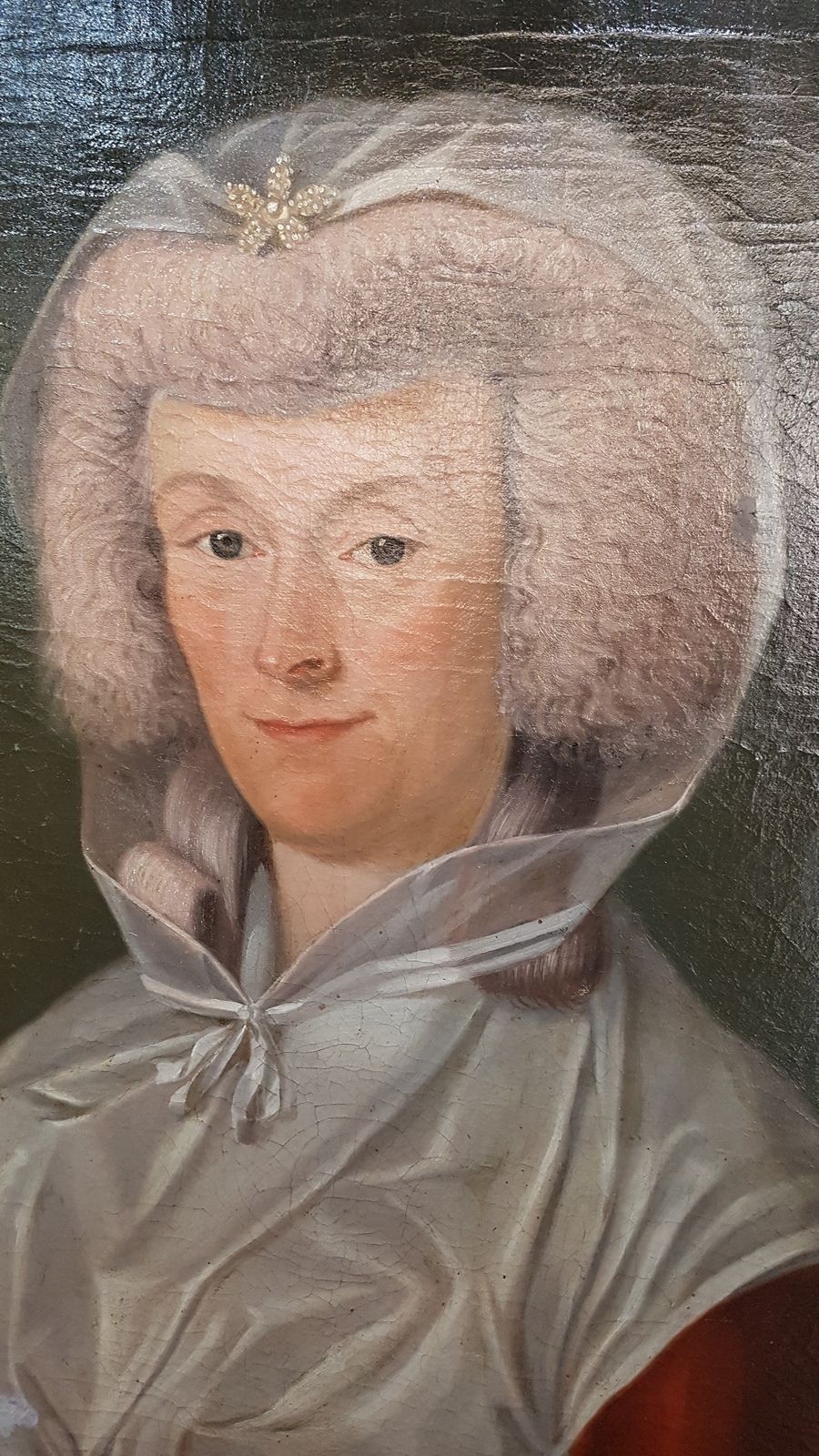 18th Century Oil On Canvas Portrait Of A Woman photo 625.0