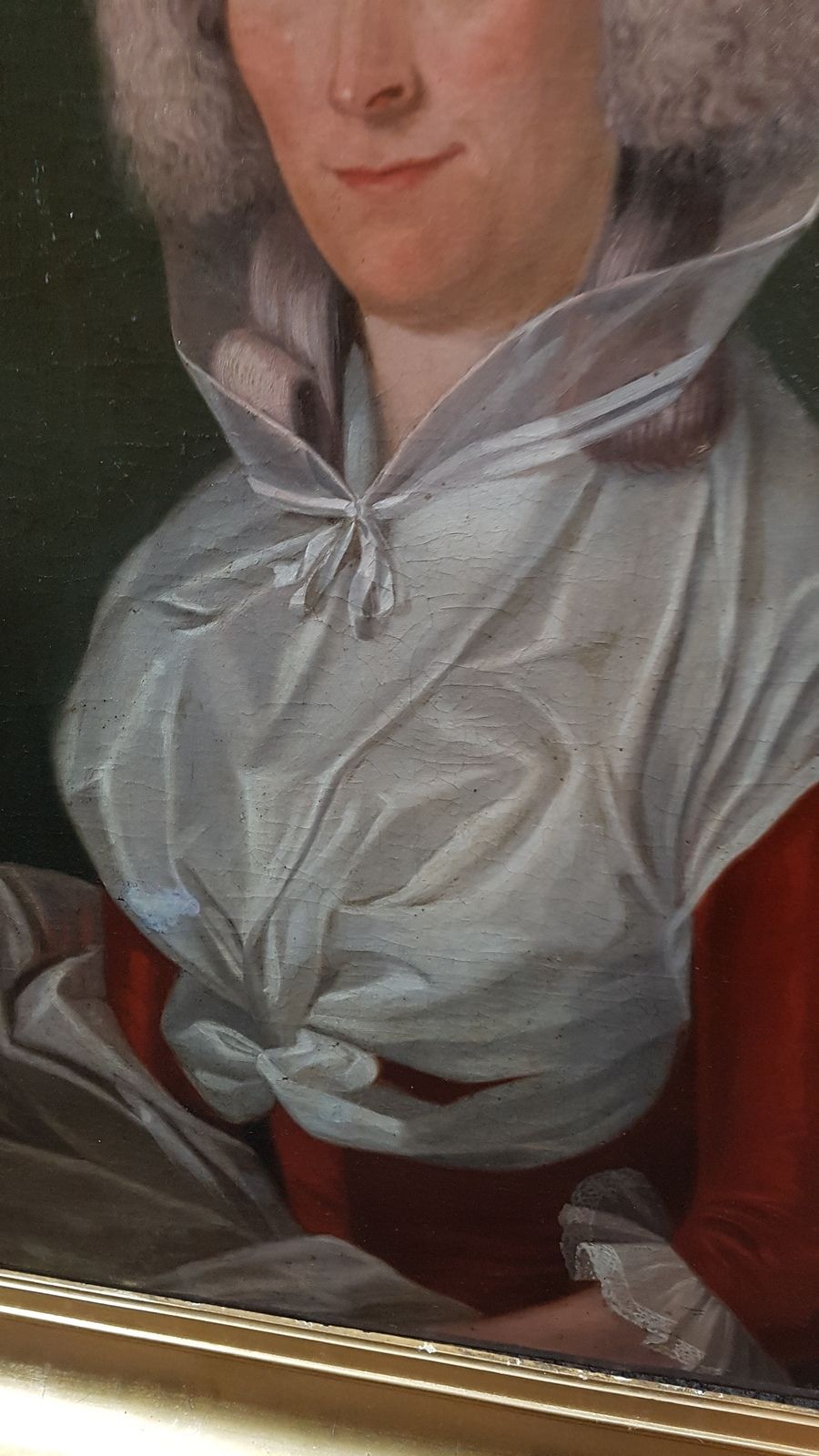 18th Century Oil On Canvas Portrait Of A Woman photo vinterior
