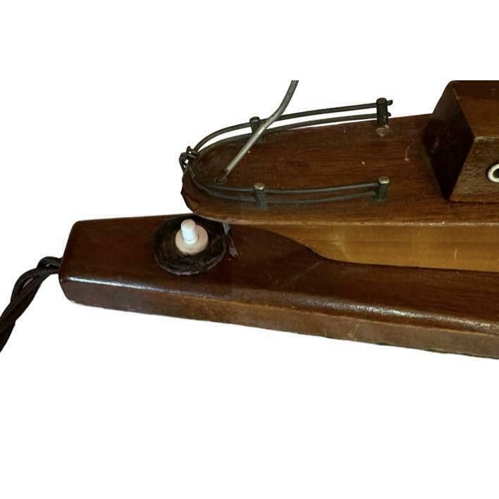 Wooden Twin Light Boat Lamp photo Lighting