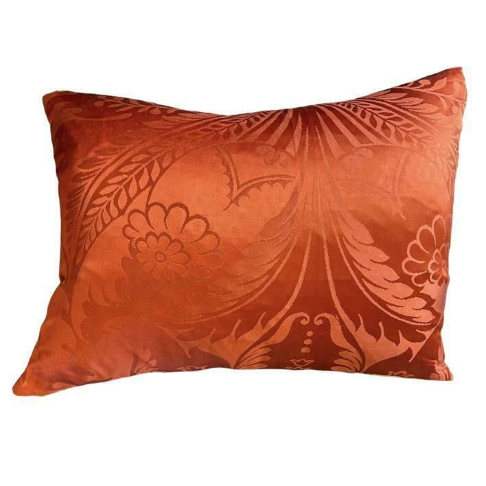 Rare 16th Century Italian Silk And Linen Damask Cushion photo furniture