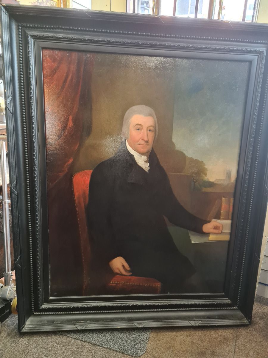 Oil Painting Of Rev Robert Hill From Hough Hall, 1805 photo for sale
