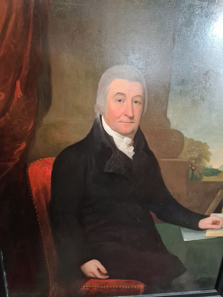 Oil Painting Of Rev Robert Hill From Hough Hall, 1805 photo 1250.0