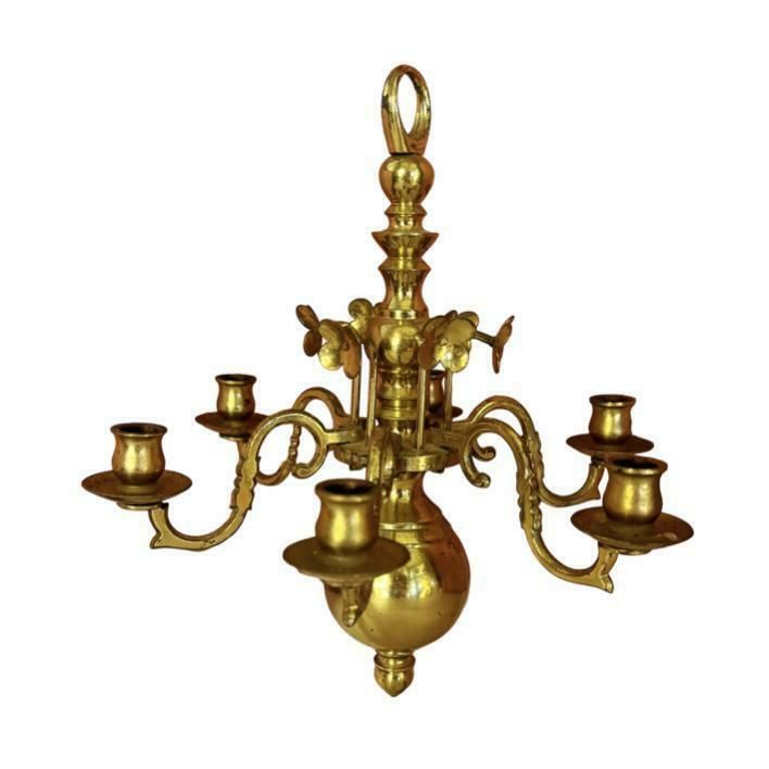 V Fong Grenna Brass Chandlier, 1930s