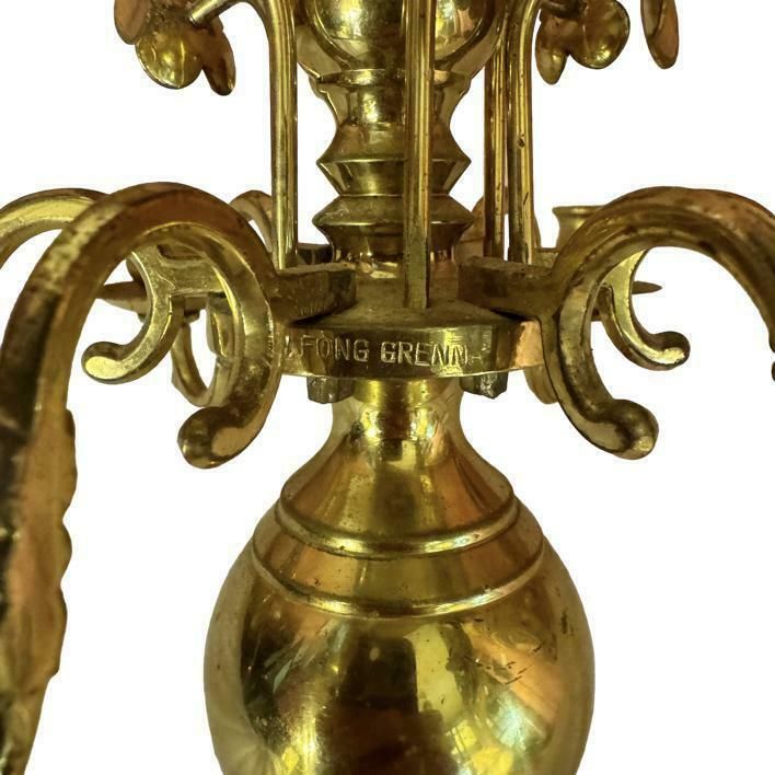 V Fong Grenna Brass Chandlier, 1930s photo Lighting