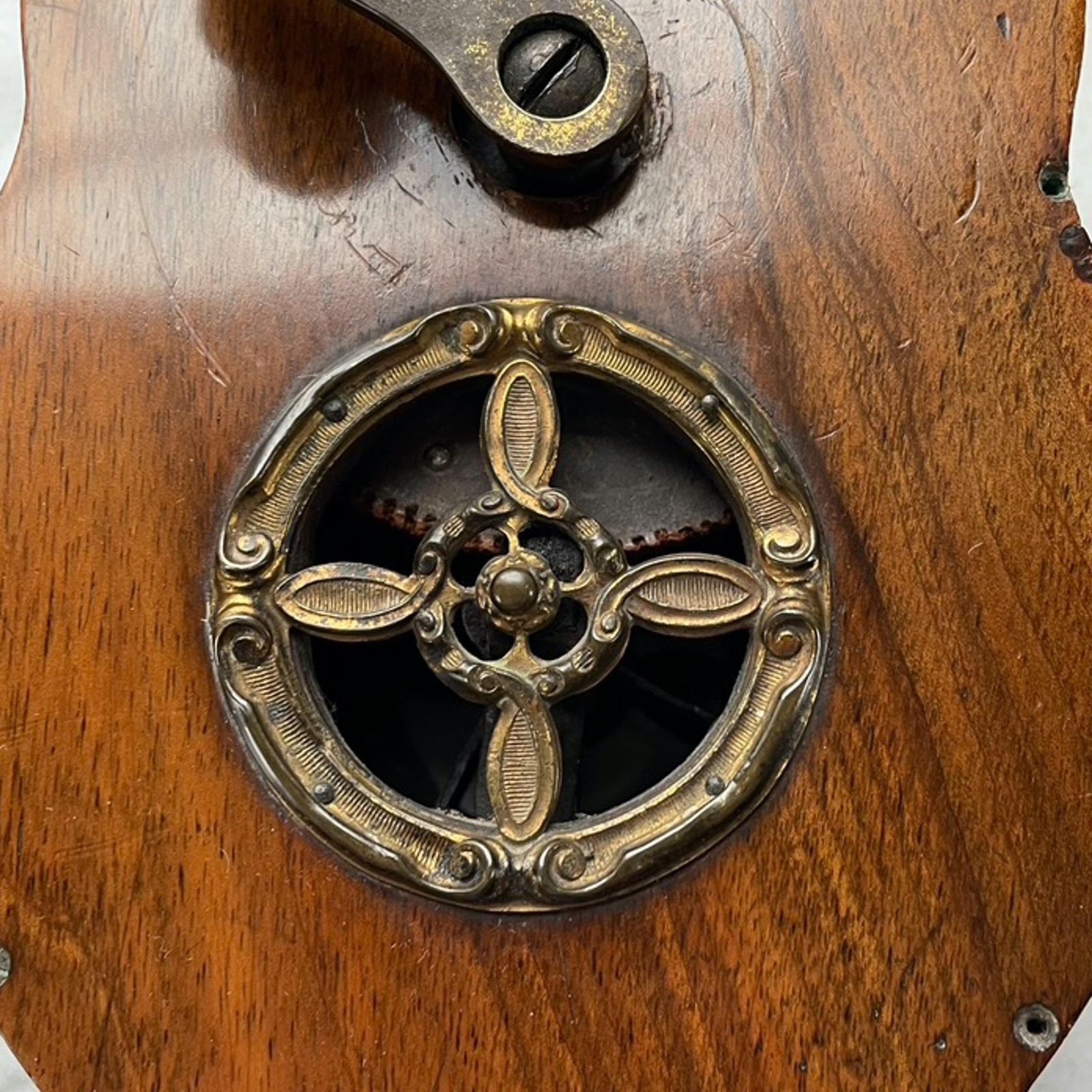 A Rare Set Of Hand Crank Brass And Rosewood Mechanical Bellows photo for sale