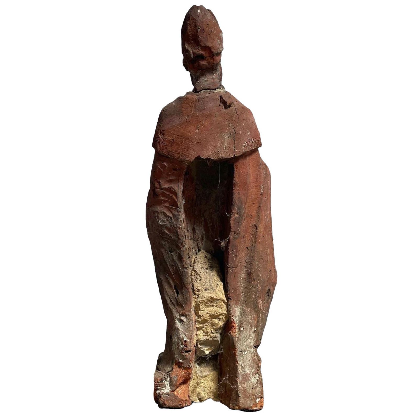 17th Century Handmade Terracotta Italian Statue Of Pope Innocent X photo Art