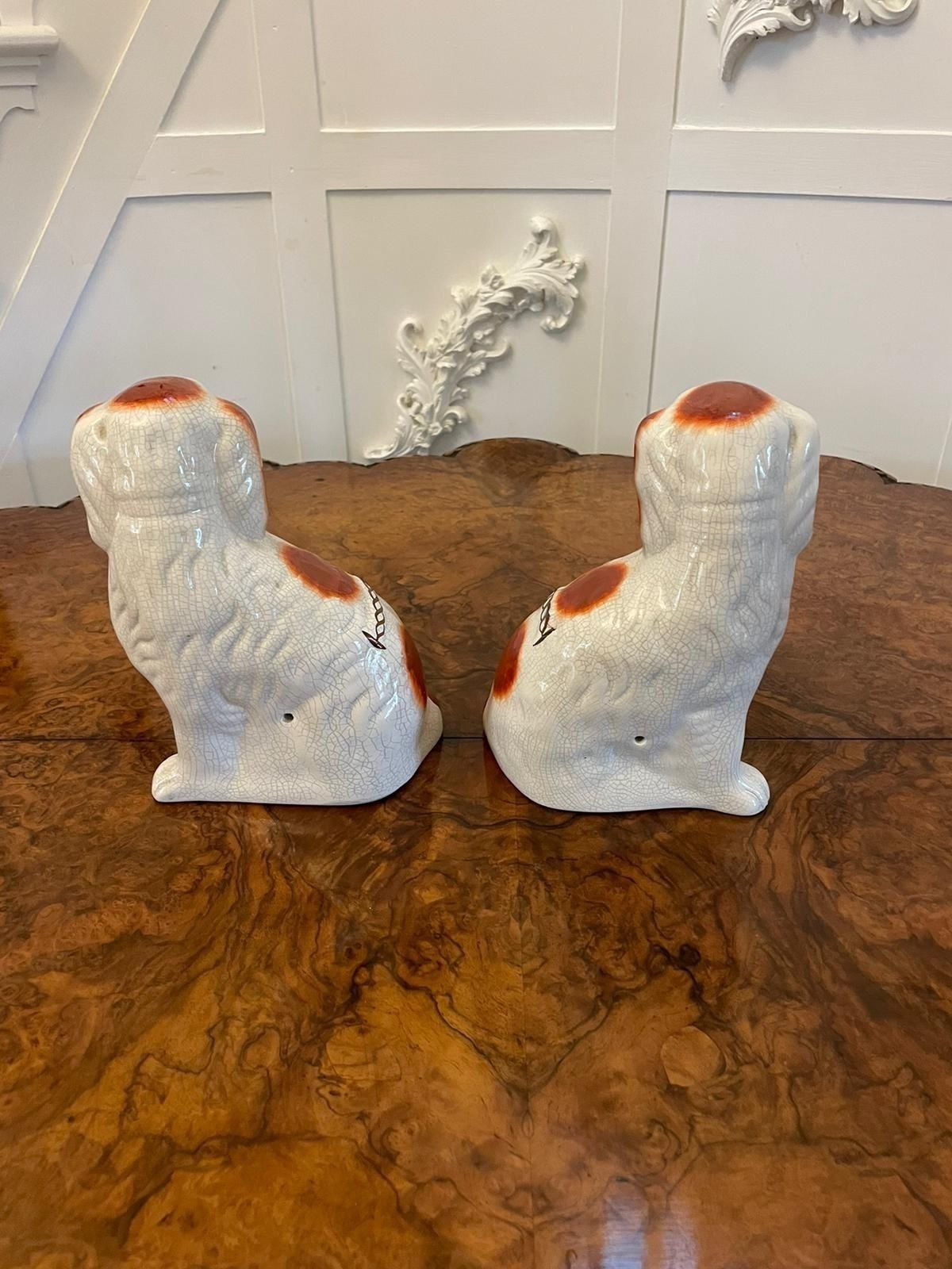 Pair Of Antique 19th Century Quality Staffordshire Dogs photo furniture