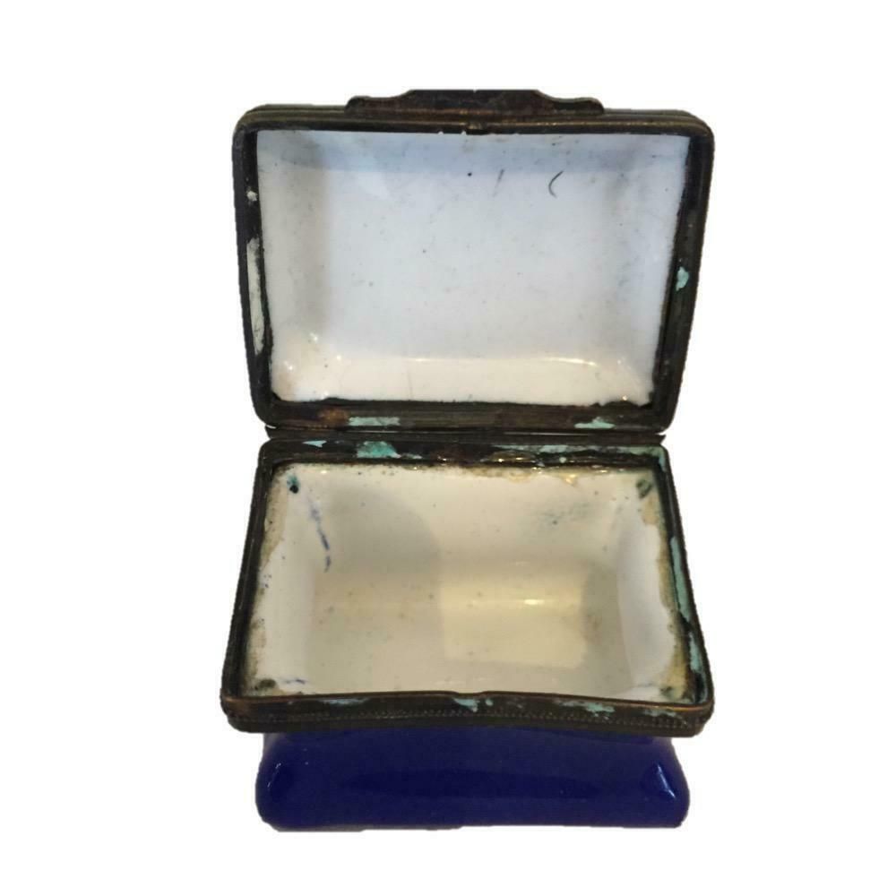 19th Century Battersea Enamel Patch Box, 'Unto The End I Love My Friend' photo furniture