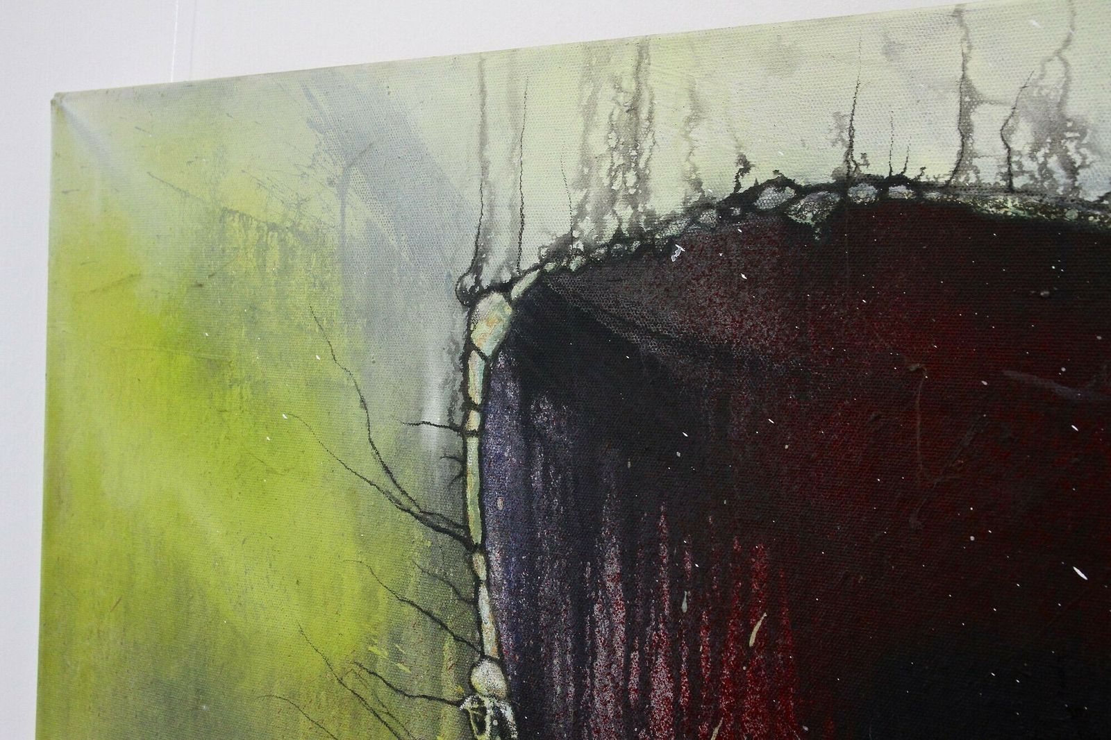 Art Abstract Painting "Crawfish Vs. Turtle", Acrylic On Canvas By Ms, Austria 2021 photo