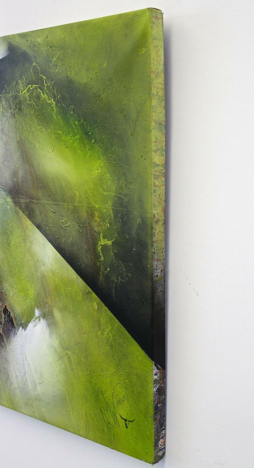photo vinterior Abstract Painting "Crawfish Vs. Turtle", Acrylic On Canvas By Ms, Austria 2021