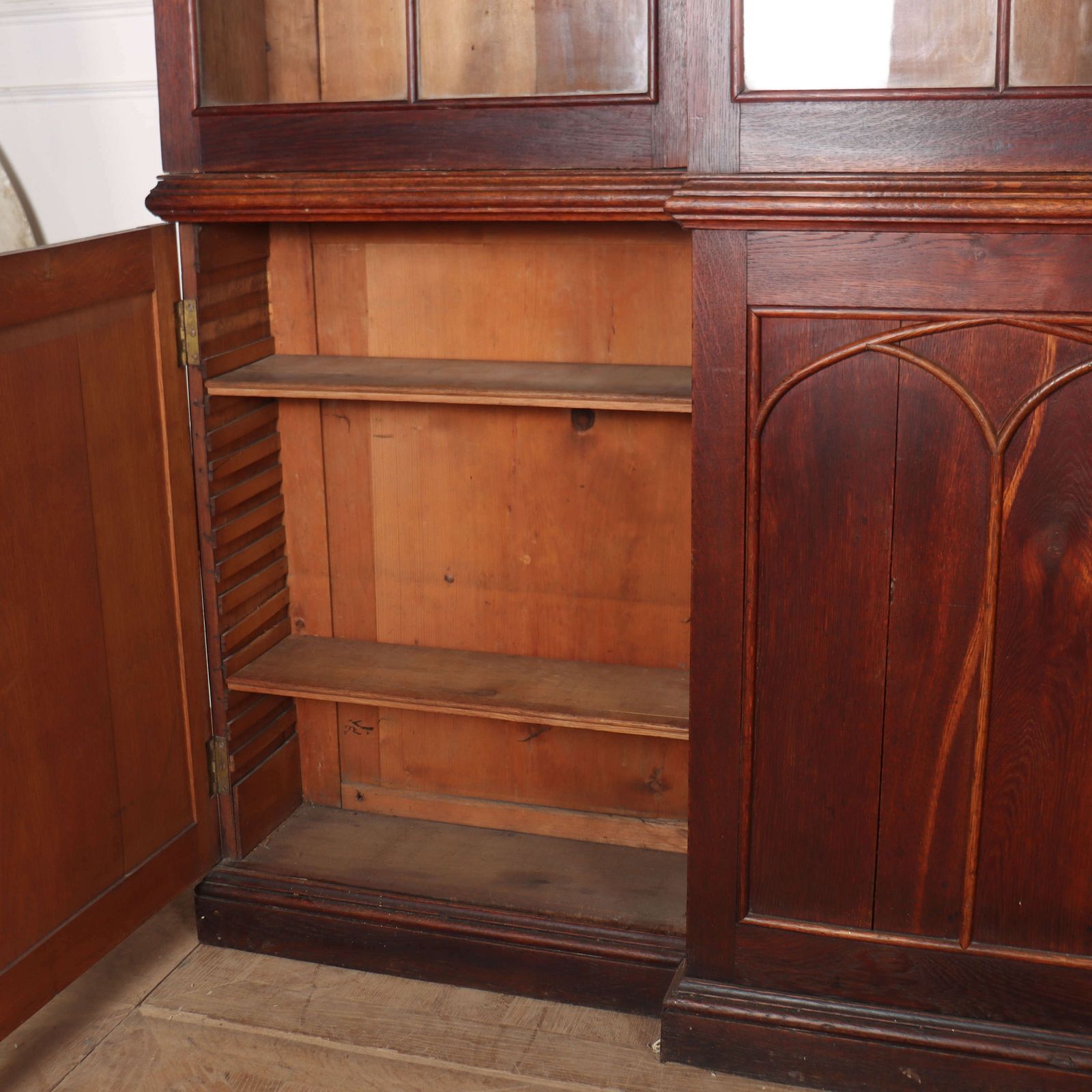Early 19th Century English Country House Gothic Bookcase photo vintage