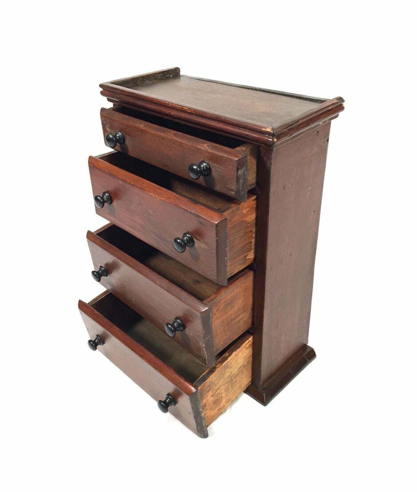 Antique Miniature Tabletop Wooden Chest Of Drawers C.1900 / Apprentice Furniture photo buy