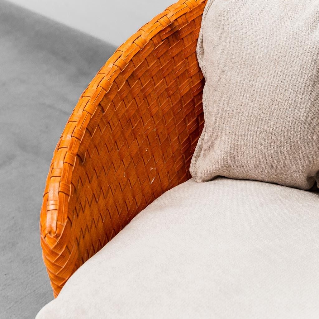photo for sale 2 Seater Woven Sofa By Tito Angoli 90s Vintage Modern Antiques