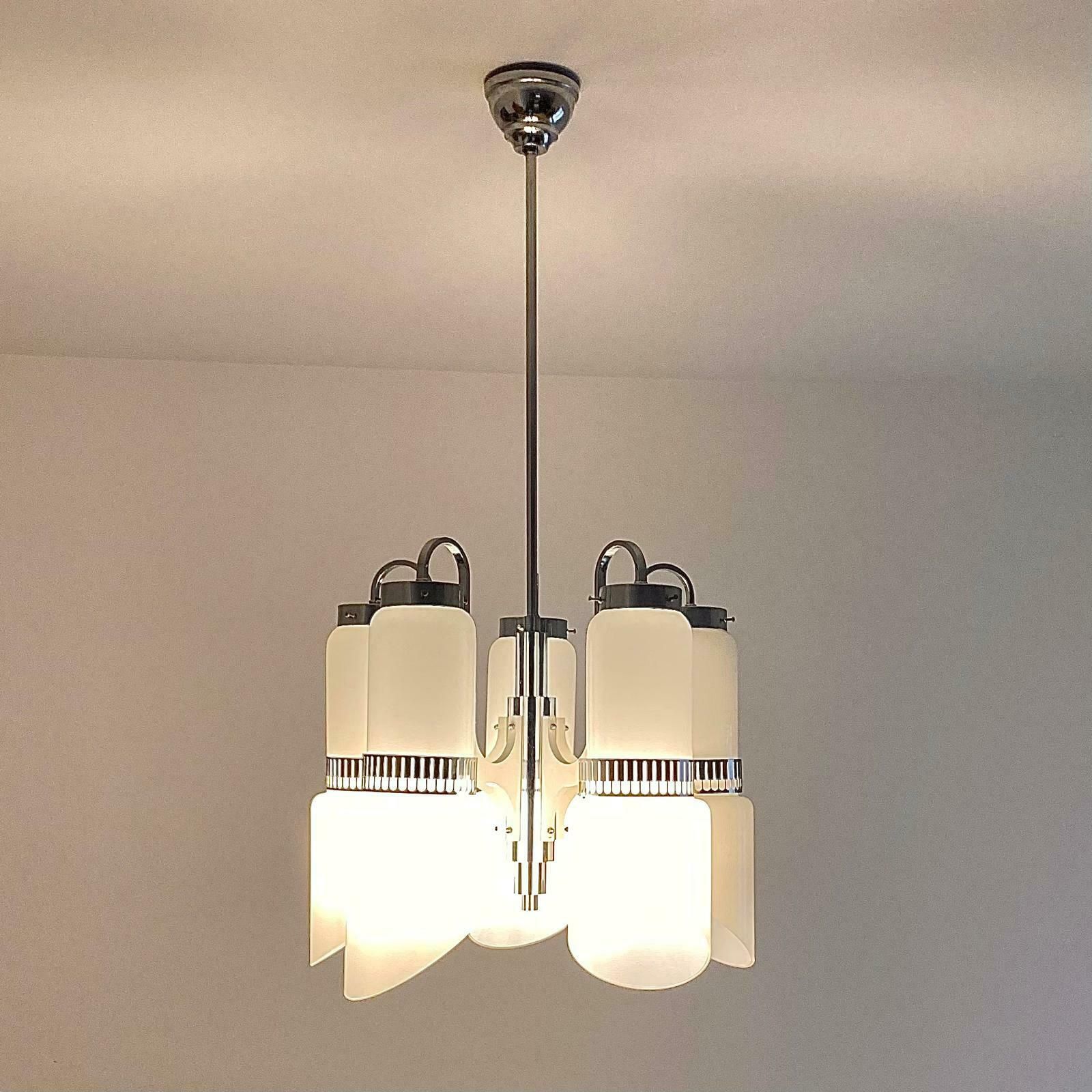 Italiaanse Space Age Hanglamp In Murano Glas En Staal, Vistosi, Jaren 1960 photo furniture