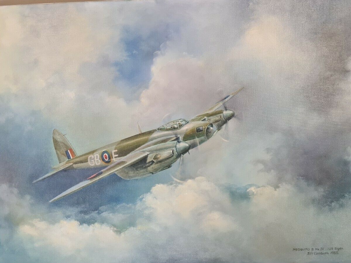Painting Of A Mosquito Fighter By Bill Cockburn photo vinterior