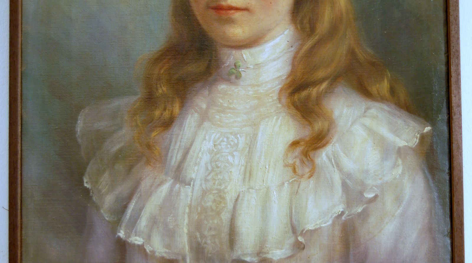 Else Luedecke / Oil On Canvas / Portrait Of Young Girl 20th Century photo for sale