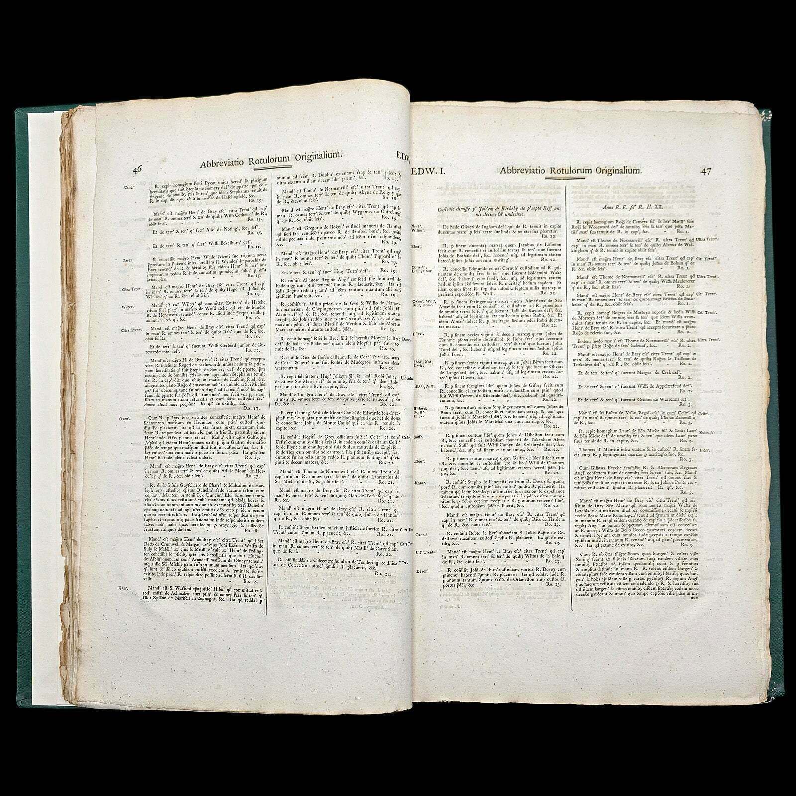 2 Vols Antique Reference Book Set, Rotulorum Originalium, Public Records, Latin photo Home Decor