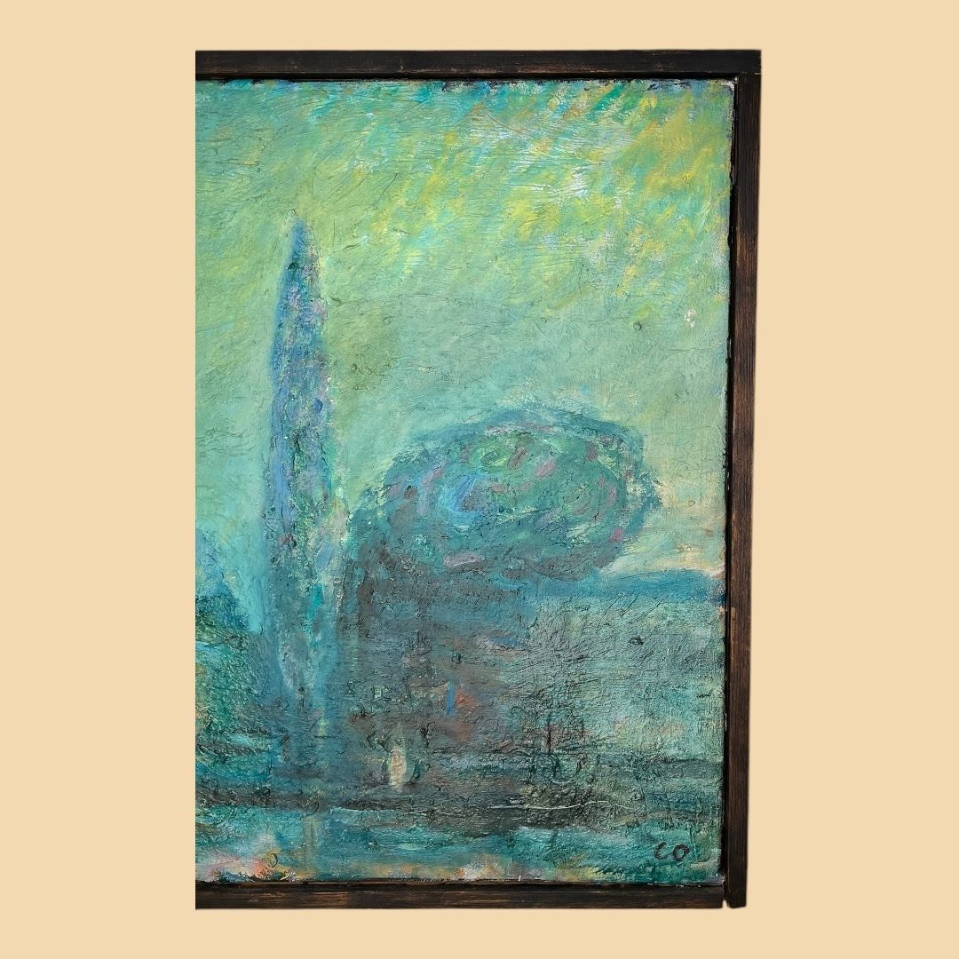 Stormy Night, Oil On Canvas Landscape Painting photo furniture
