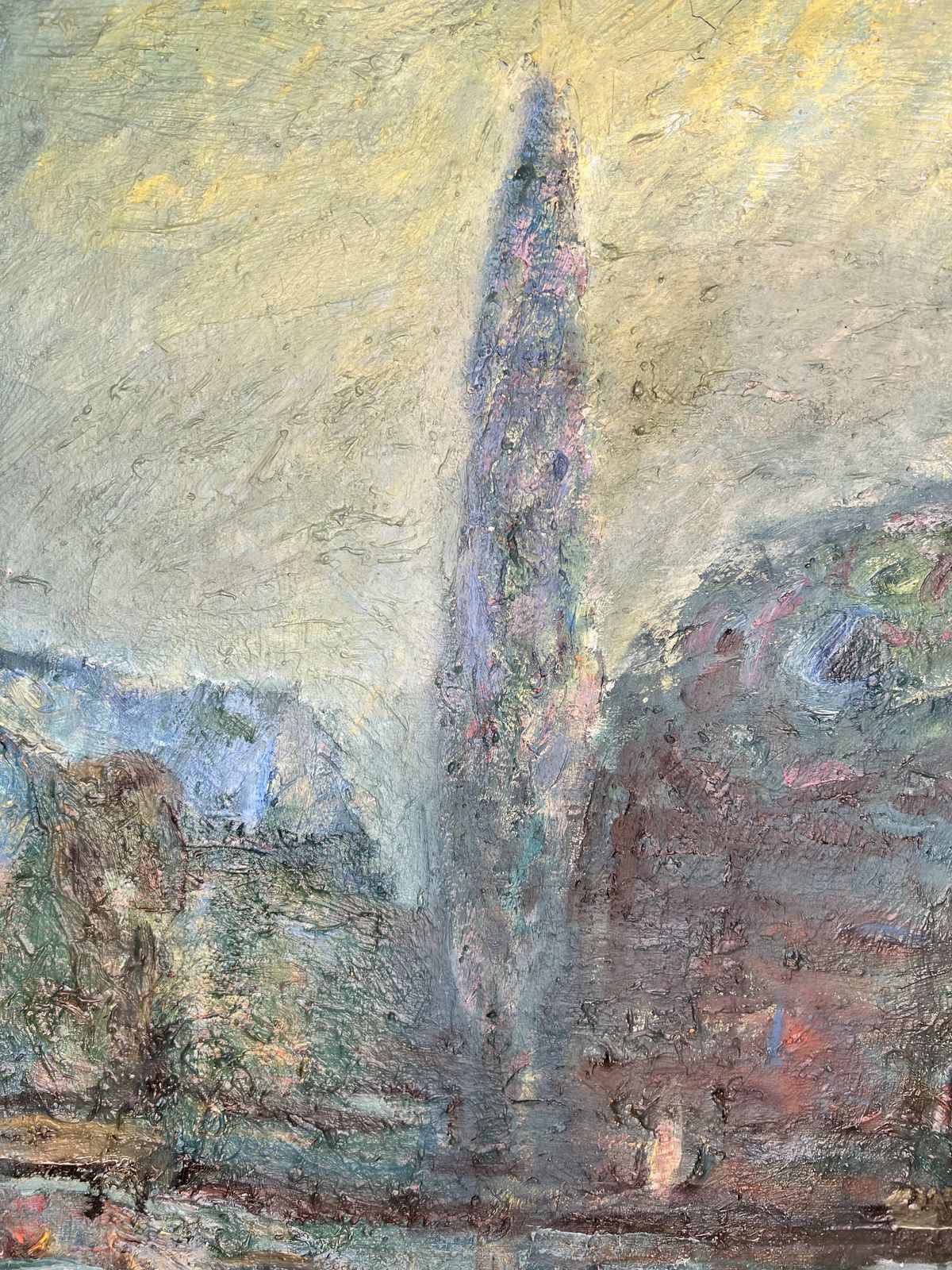 Stormy Night, Oil On Canvas Landscape Painting photo vinterior