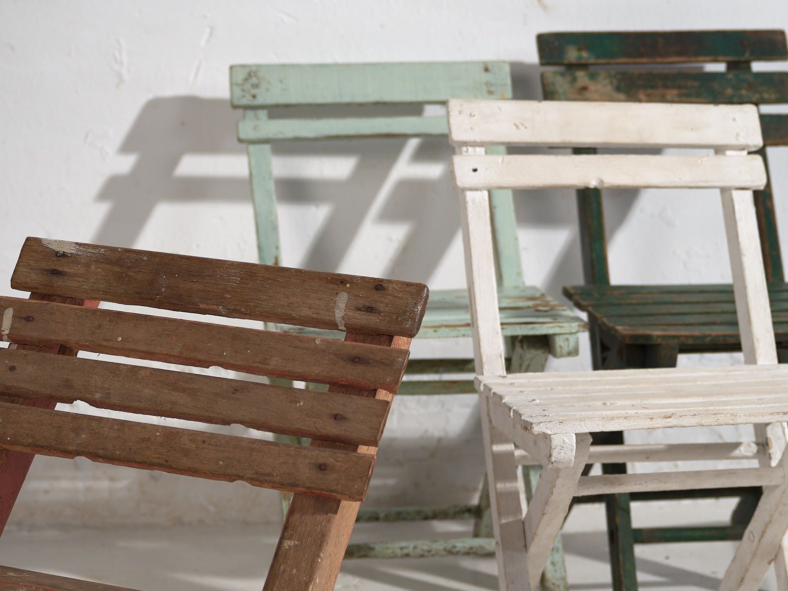 Antique Children’s Folding Chairs (C.1920). Set Of 4 Pieces #3 photo furniture