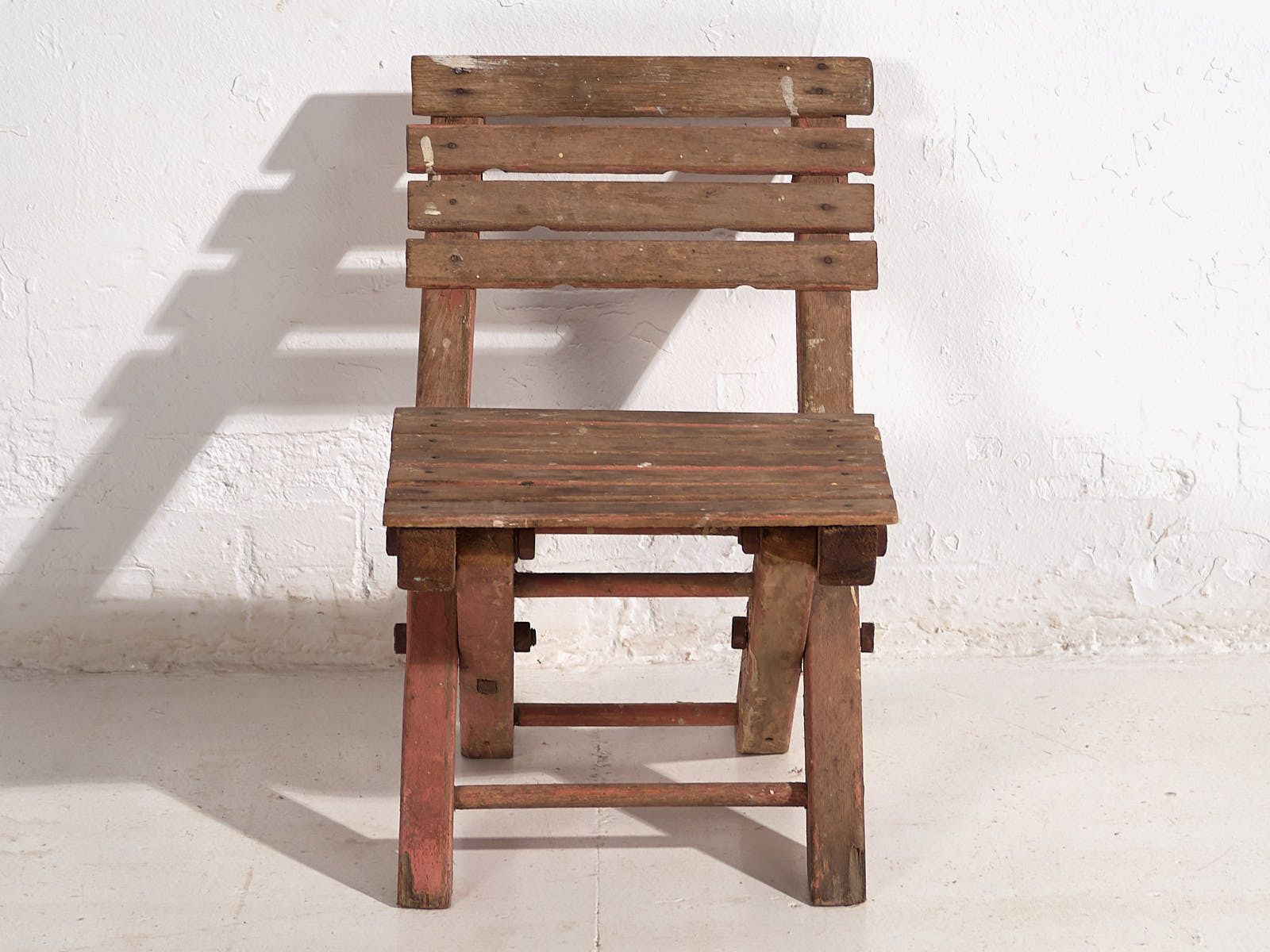 photo vinterior Antique Children’s Folding Chairs (C.1920). Set Of 4 Pieces #3