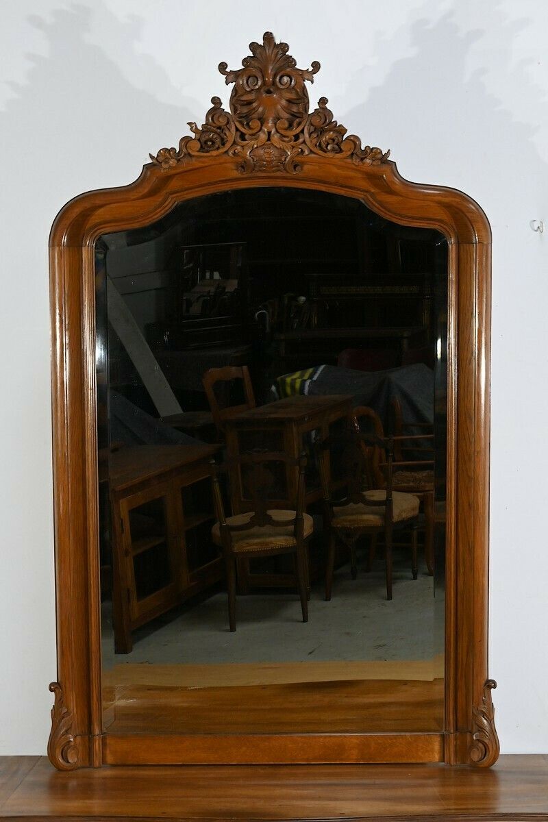 Oak Mirror, Louis XV Style – Late 19th Century