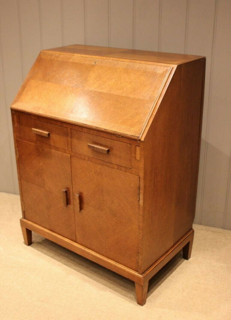 Light Oak Bureau, 1930s, Vintage
