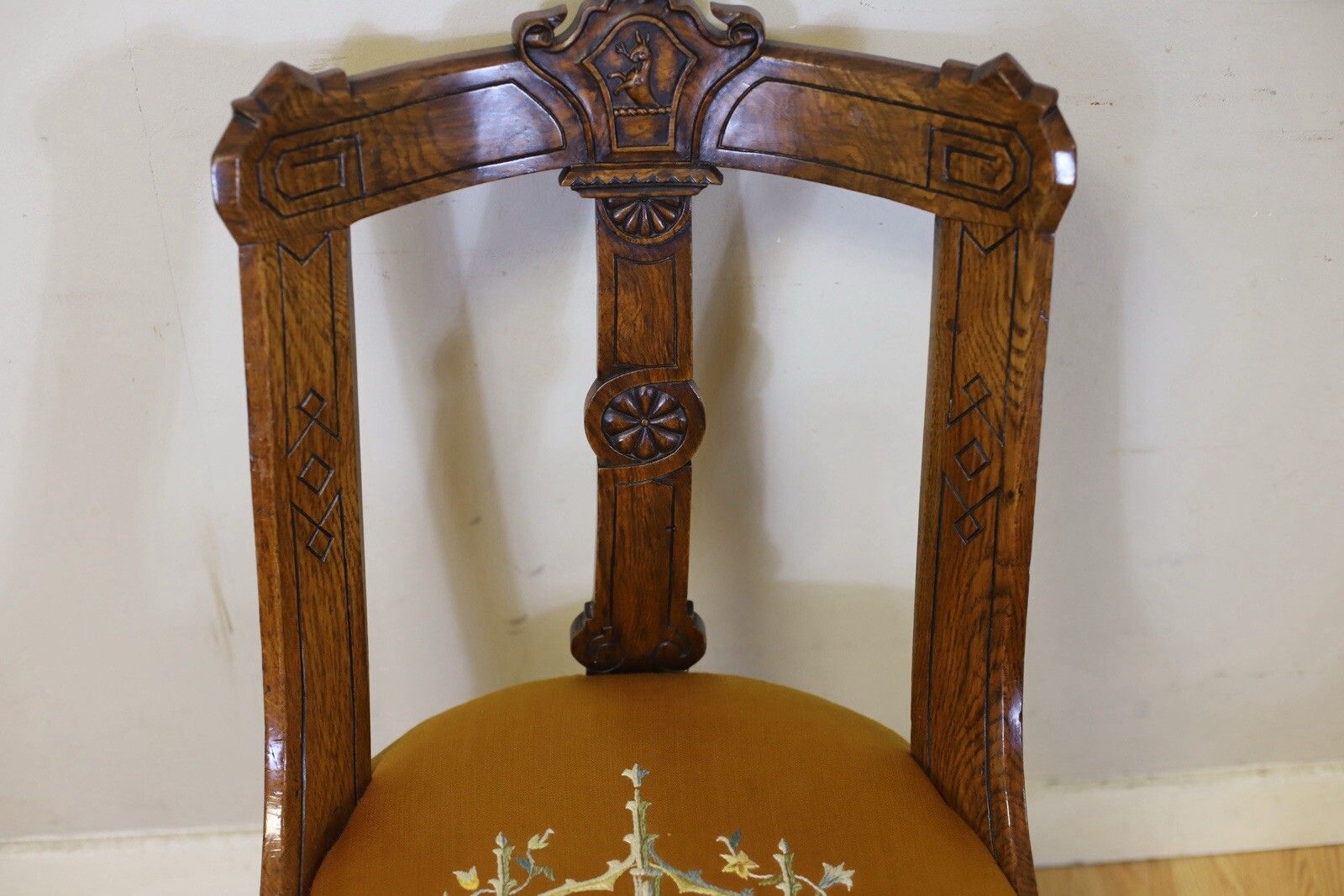 Furniture Stunning Set Of Fourteen Victorian Pollard Oak Dinning Chairs photo